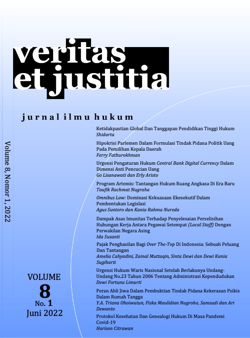 					View Vol. 8 No. 1 (2022): Veritas et Justitia
				