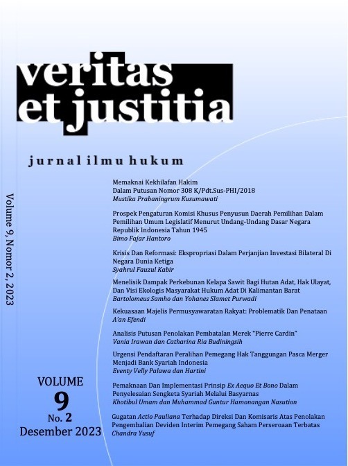 					View Vol. 9 No. 2 (2023): Veritas et Justitia
				