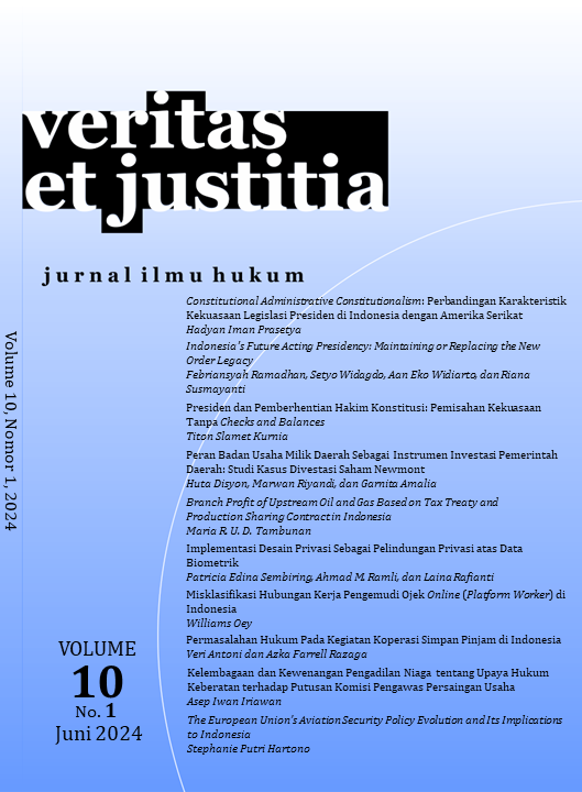 					View Vol. 10 No. 1 (2024): Veritas et Justitia
				
