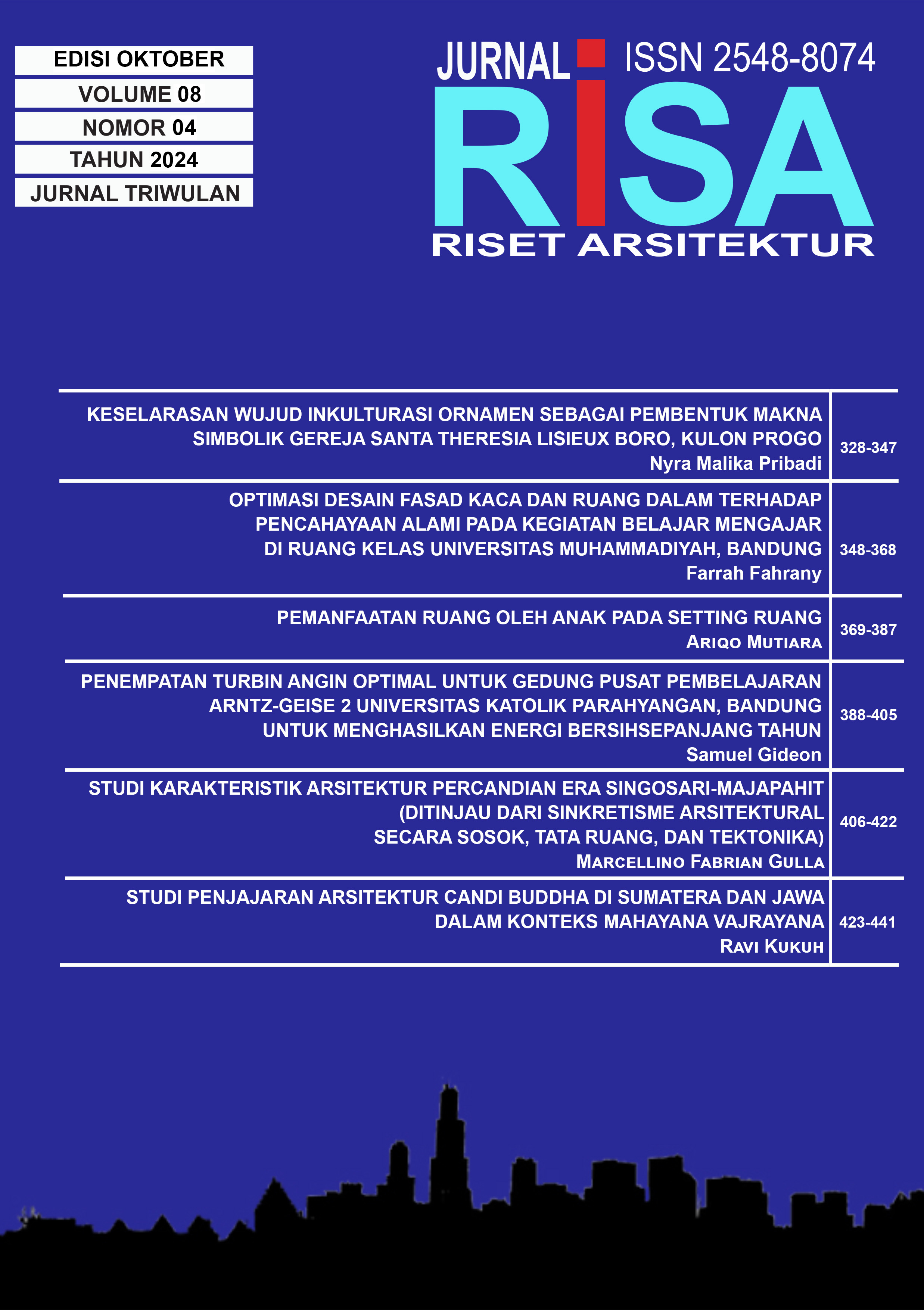 					Lihat Vol 8 No 04 (2024): RISET ARSITEKTUR "RISA"
				