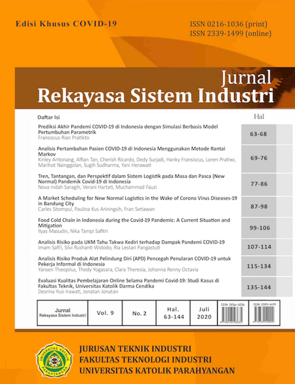 Vol. 9 No. 2 (2020) Jurnal Rekayasa Sistem Industri