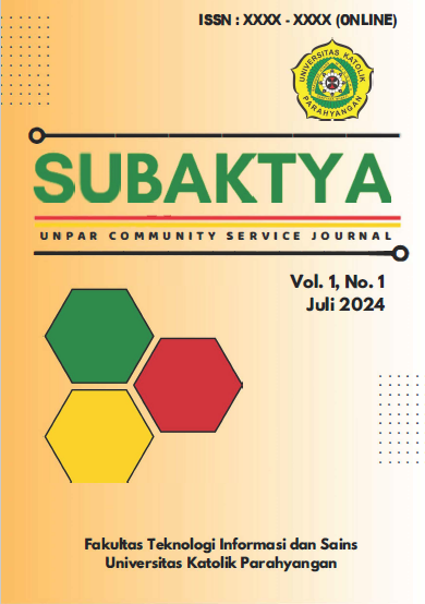 					View Vol. 1 No. 1 (2024): (JULI 2024) SUBAKTYA: UNPAR Community Service Journal
				